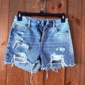 American Eagle Outfitters Ripped Mom Jean Shorts